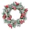 3 Park; 13" Artificial Christmas Mini Wreath Centerpiece with Snow Berry & Pine; Category:Decorated Wreaths; Image:2